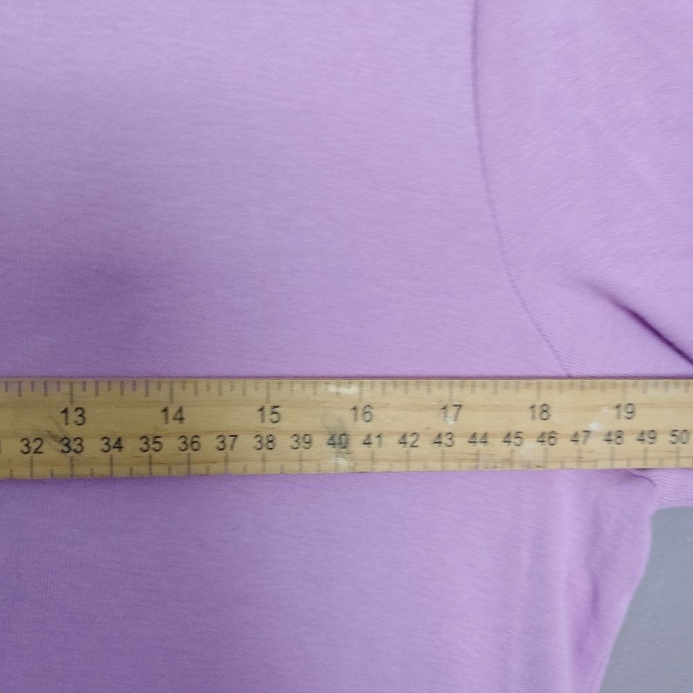 Chicos Size 2 Lilac Pima Cotton Shirt 3/4 Sleeve Casual Everyday Basic - Picture 5 of 5